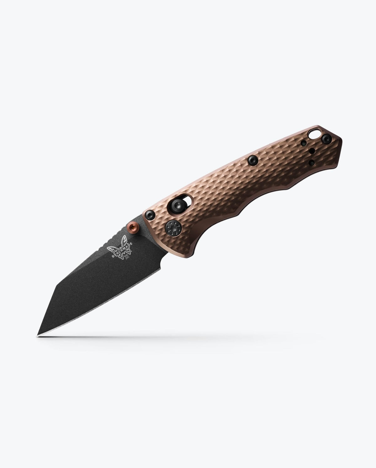 Benchmade Full Immunity Flat Dark Earth knife, angled open view