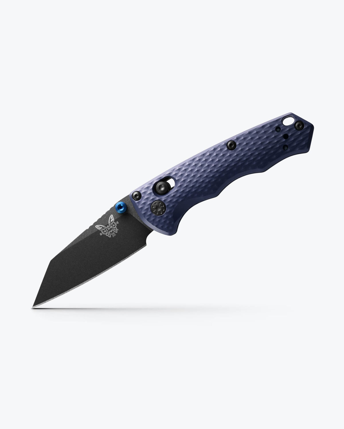 Benchmade Full Immunity Crater Blue knife, angled view