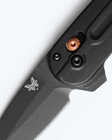 Benchmade Lowden black G10 handle detail
