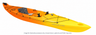 Mission CATCH 420 EXP (ruddered) kayak in Orange Fade, full kayak colour illustration. Image for illustrative purposes only. Actual colours, patterns and finish may vary.
