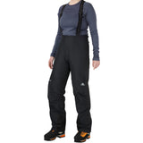 Mountain Equipment Ama Dablam Women's Pant in Black - back view showing fully adjustable braces