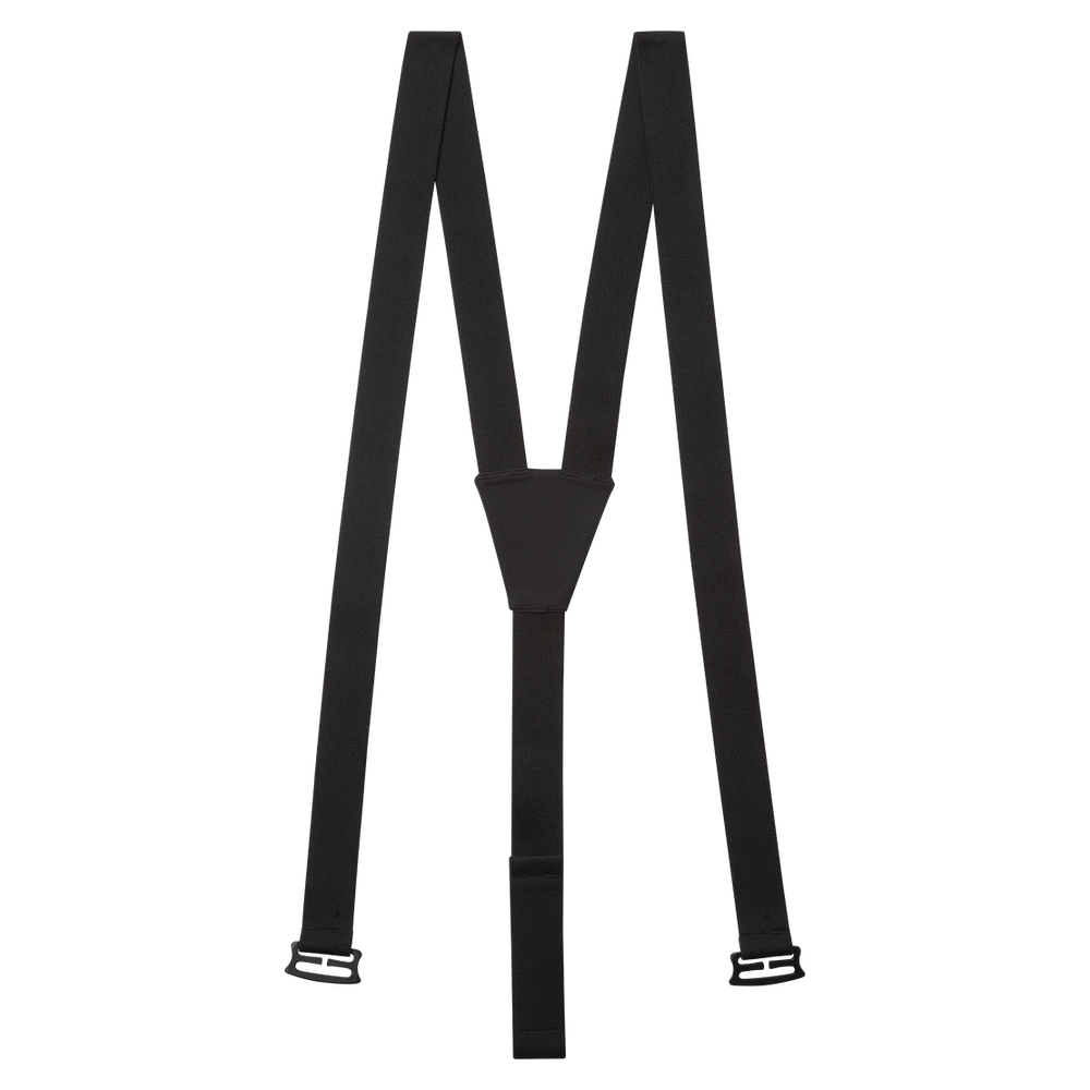 Mountain Equipment Braces Single Back Point in Black - showing Y-back design and EXOLITE 210 cross patch
