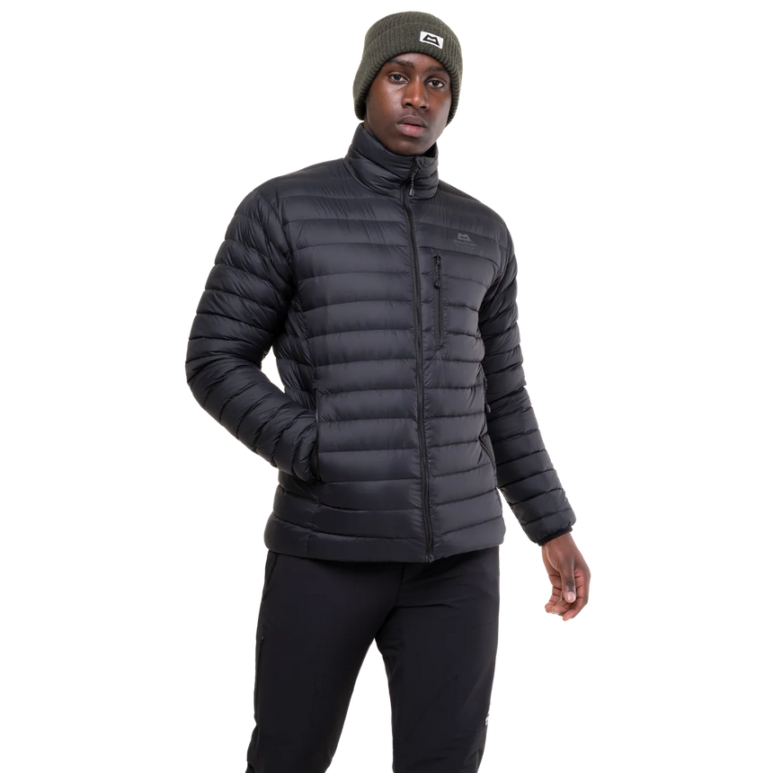 Zipped chest pocket detail on Mountain Equipment Earthrise Men's Jacket in Black