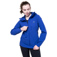 Mountain Equipment Frontier Women's Jacket in Clematis - front view showing EXOLITE 210 softshell fabric and alpine fit