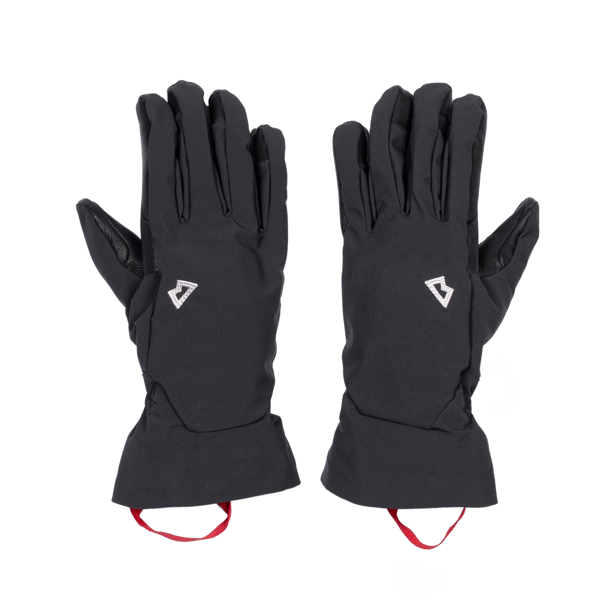 Mountain Equipment G2 Alpine Men's Glove in Black/Black - palm view showing water-resistant goatskin leather