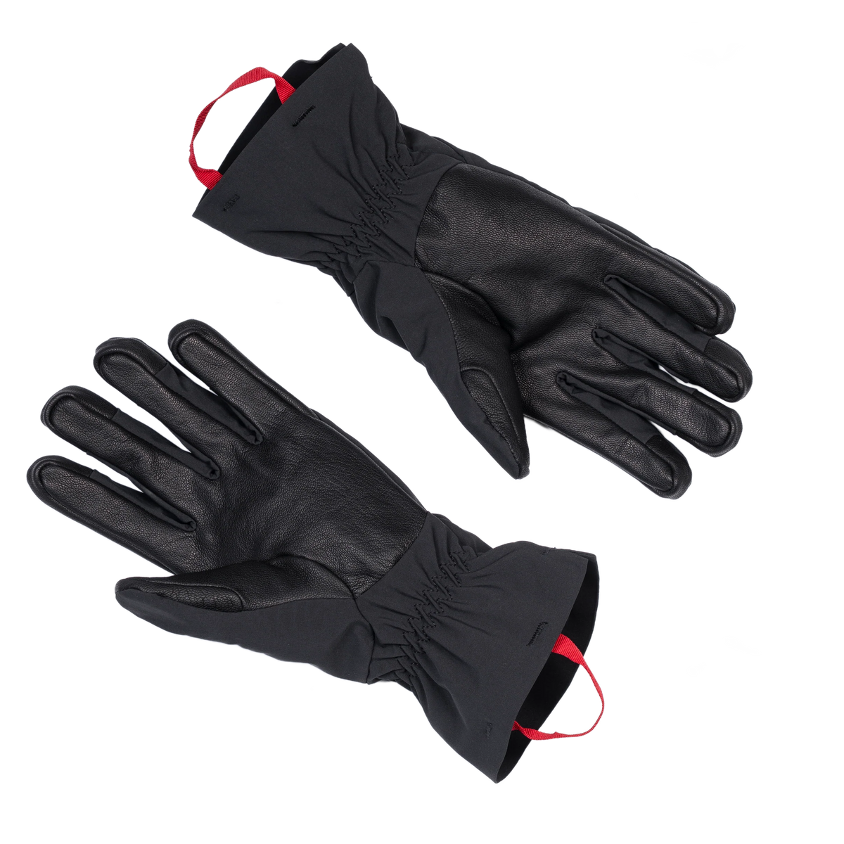 Low-bulk split cuff detail on Mountain Equipment G2 Alpine Men's Glove in Black/Black for easy donning