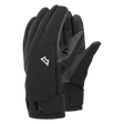 Mountain Equipment G2 Alpine Men's Glove in Black/Shadow - showing EXOLITE XP softshell fabric and goatskin leather palm