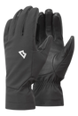 Mountain Equipment G2 Alpine Women's Glove in Black/Shadow - front view showing EXOLITE XP softshell fabric