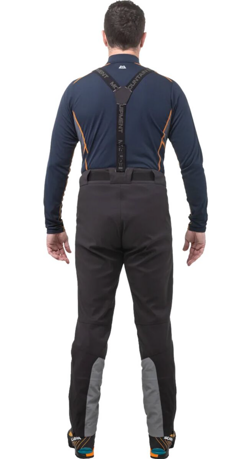 Mountain Equipment G2 GORE-TEX Mountain Men's Pant in Black - left side view showing thigh vent