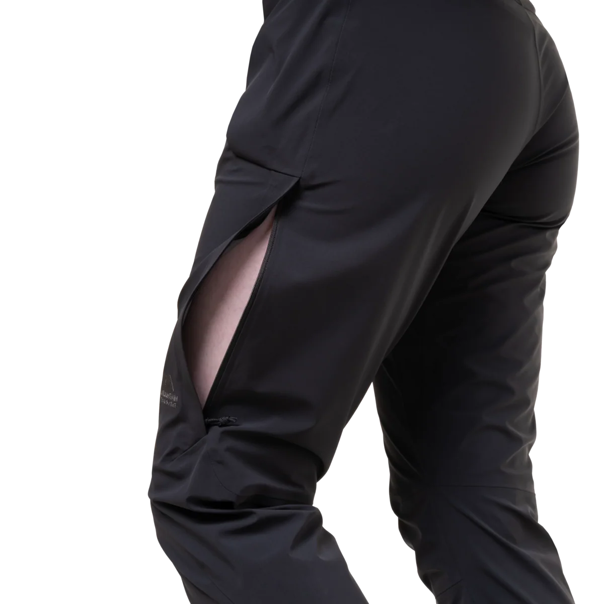 Thigh vent detail on Mountain Equipment G2 Mountain Women's Pant in Black for temperature regulation