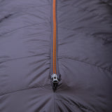 Mountain Equipment Glacier 1000 Sleeping Bag in Obsidian - lifestyle view showing cold weather sleeping bag for winter mountaineering and high-altitude trekking