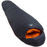 Mountain Equipment Glacier 300 Sleeping Bag in Obsidian - full length view showing 296 g of 700+ fill power duck down and lightweight Alpine fit construction