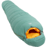 Mountain Equipment Glacier 300 Women's Sleeping Bag in Sage - full length view showing 272 g of 700+ fill power duck down and lightweight Alpine fit construction