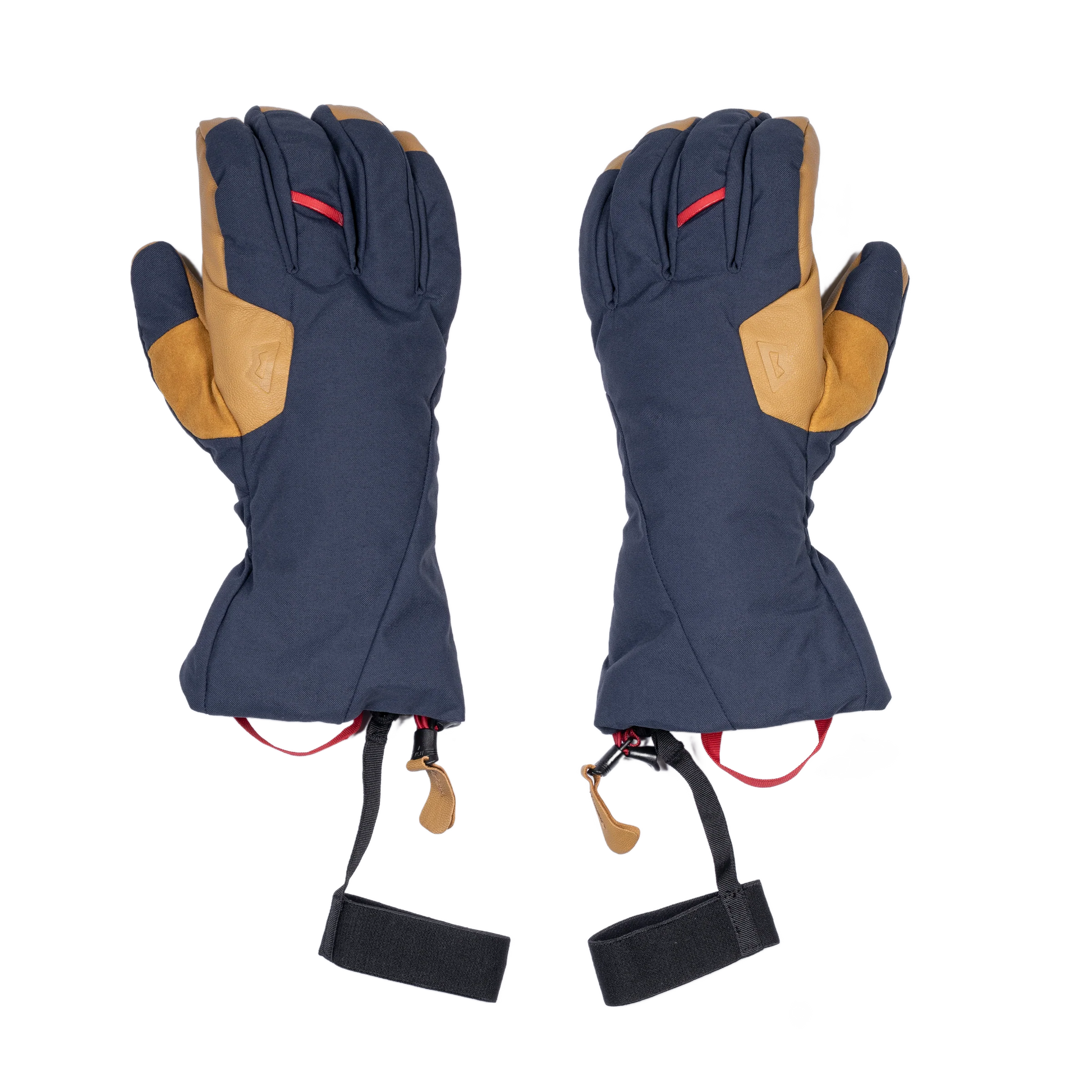 Mountain Equipment Guide Glove in Cosmos/Tan - front view showing 160D Nylon Oxford outer fabric