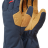 Mountain Equipment Guide Glove in Cosmos/Tan - showing waterproof DRILITE insert and goatskin leather palm