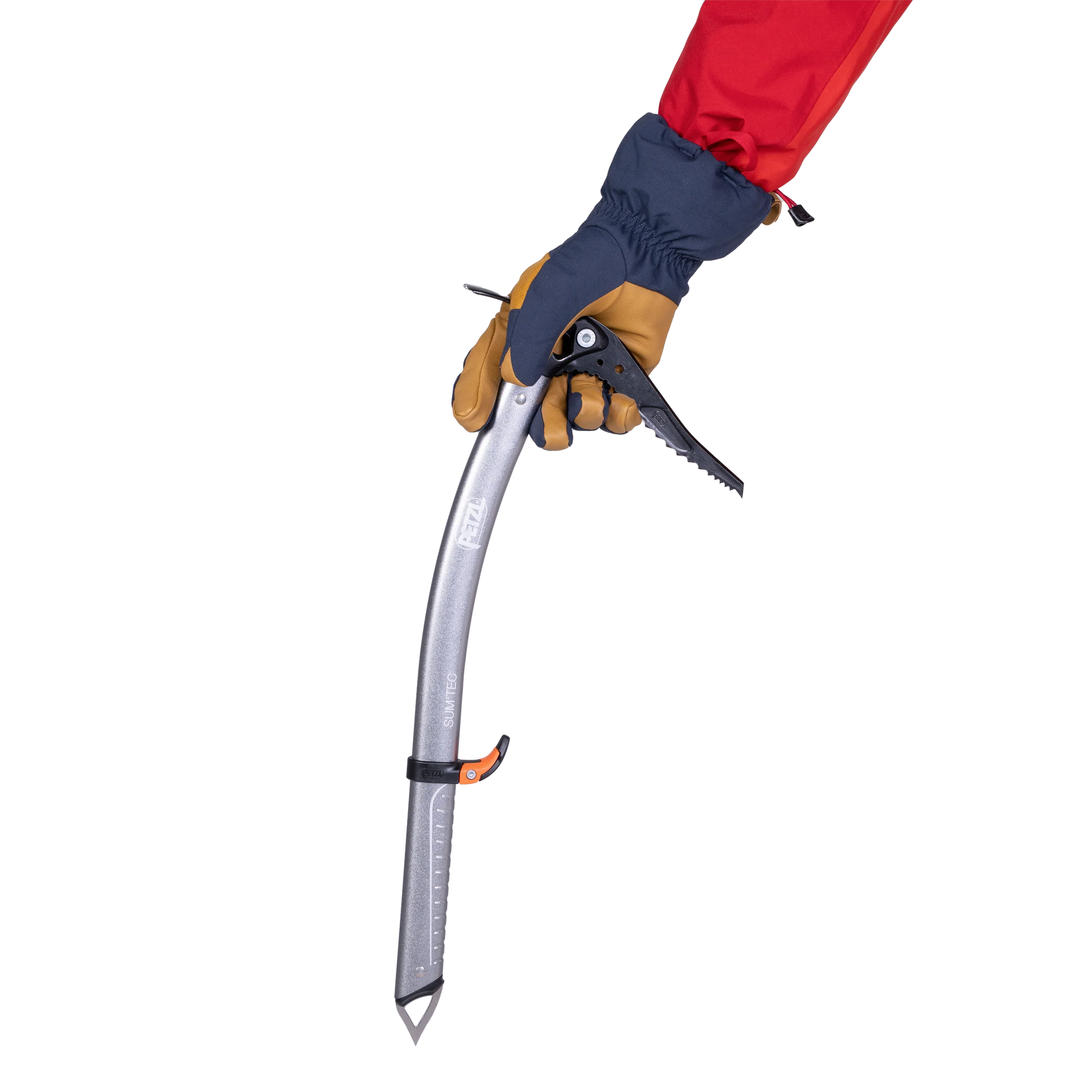 Roll top fingers detail on Mountain Equipment Guide Glove in Cosmos/Tan for comfort and durability