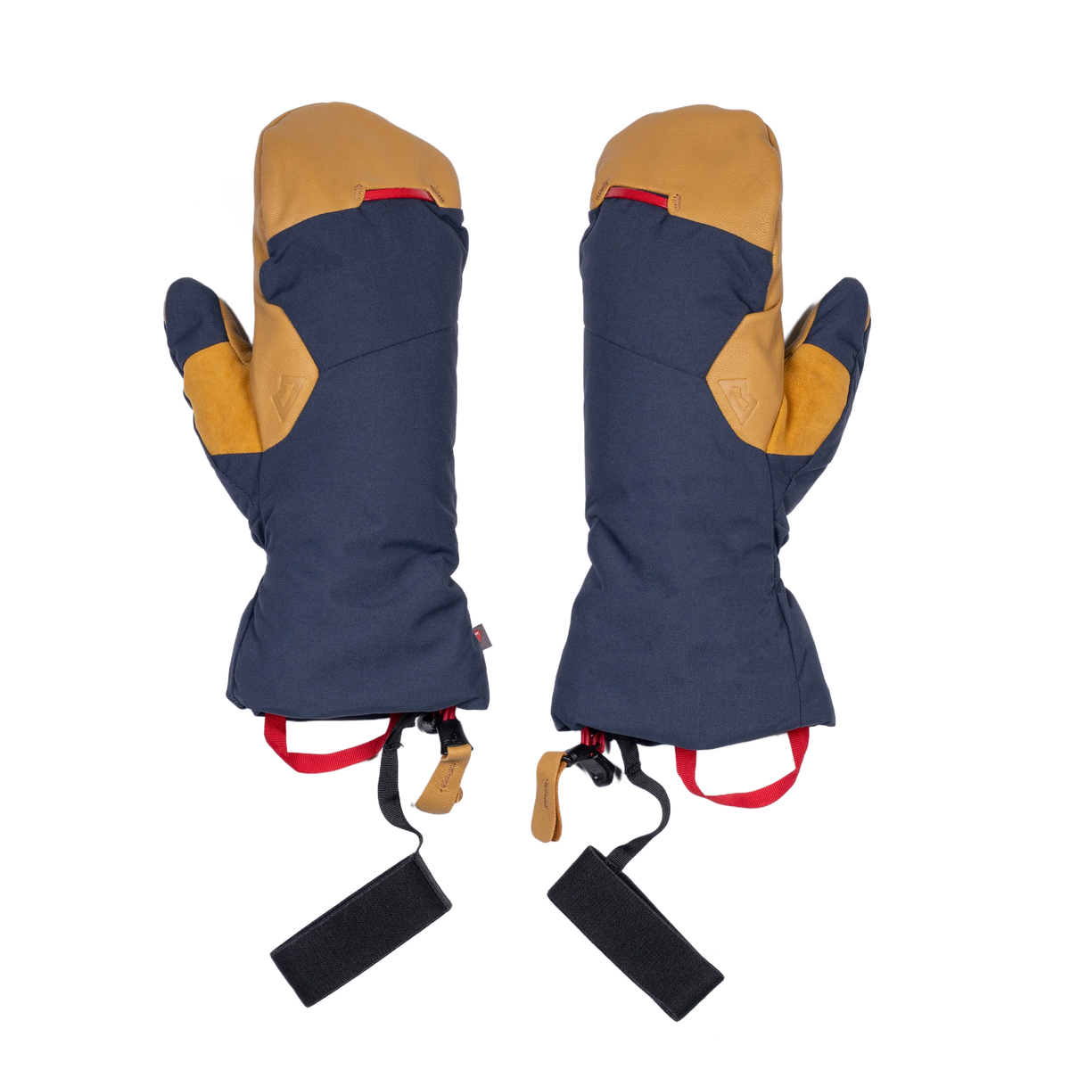 Mountain Equipment Guide Mitt in Cosmos/Tan - front view showing 160D Nylon Oxford outer fabric