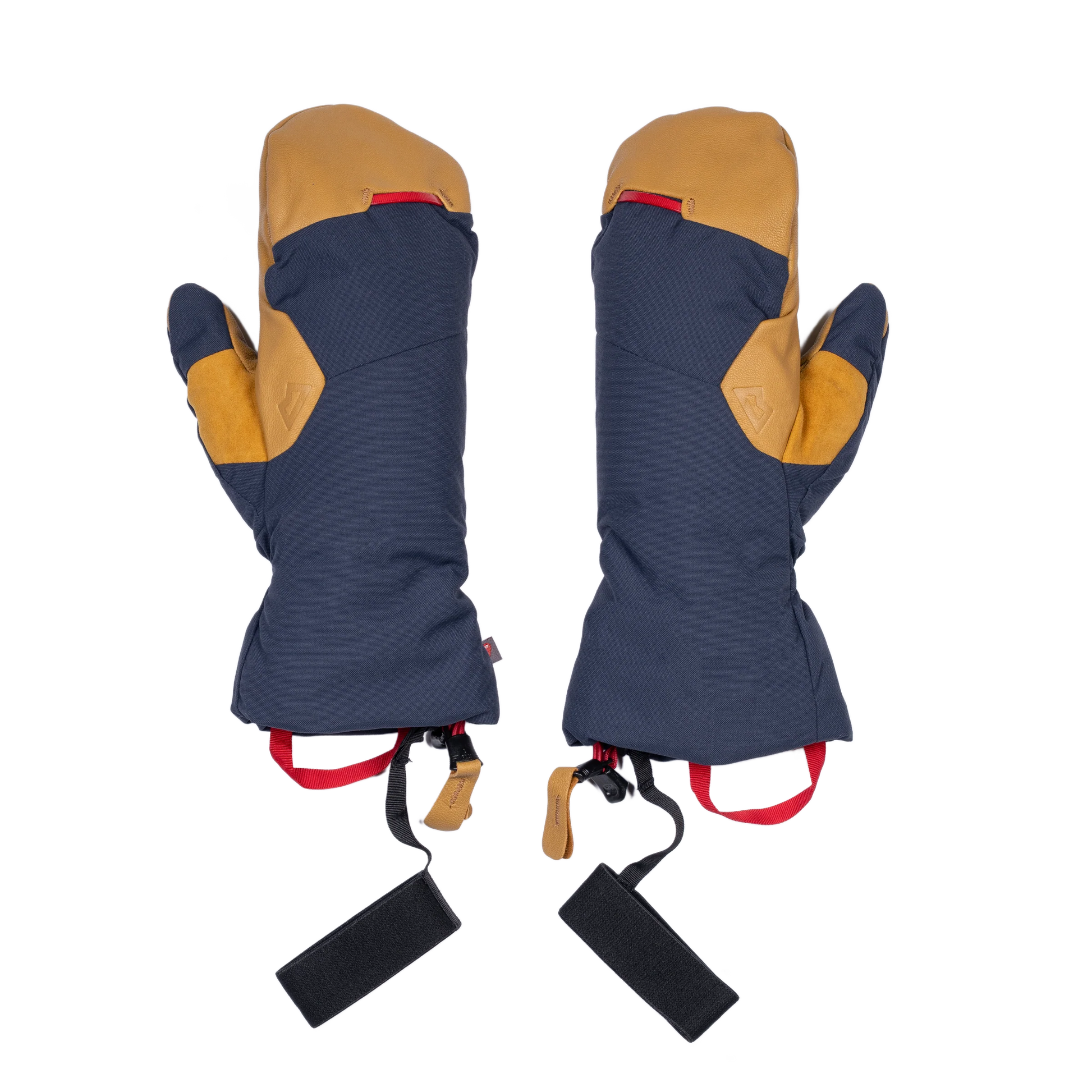 Mountain Equipment Guide Mitt in Cosmos/Tan - front view showing 160D Nylon Oxford outer fabric