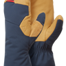 Mountain Equipment Guide Mitt in Cosmos/Tan - showing waterproof DRILITE insert and PrimaLoft insulation