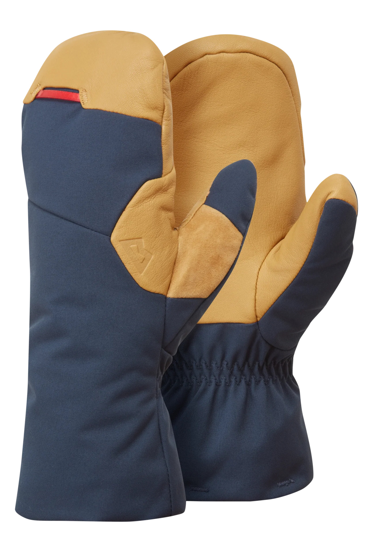 Mountain Equipment Guide Mitt in Cosmos/Tan - showing waterproof DRILITE insert and PrimaLoft insulation