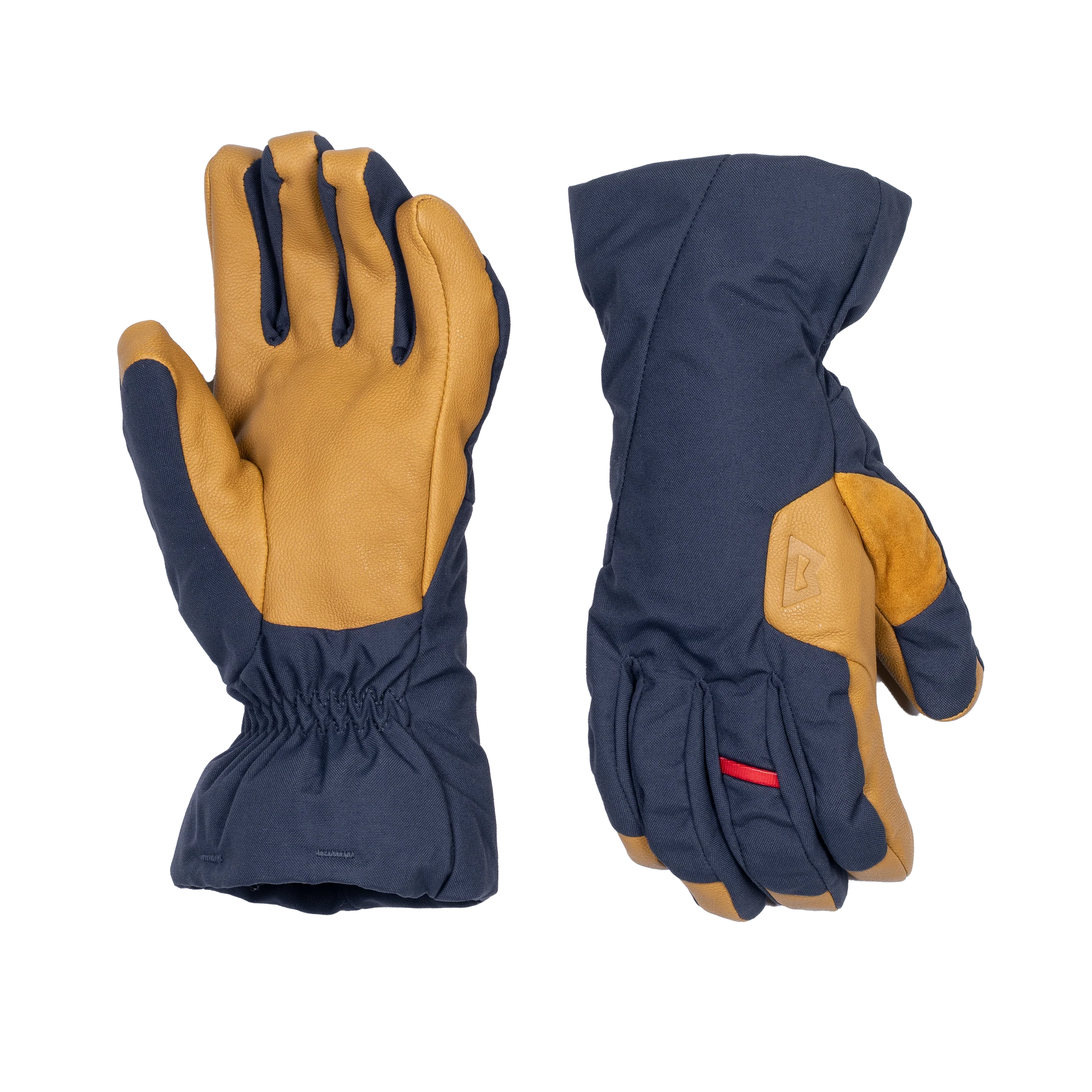 Mountain Equipment Guide Women's Glove in Cosmos/Tan - back view showing fibre pile lining