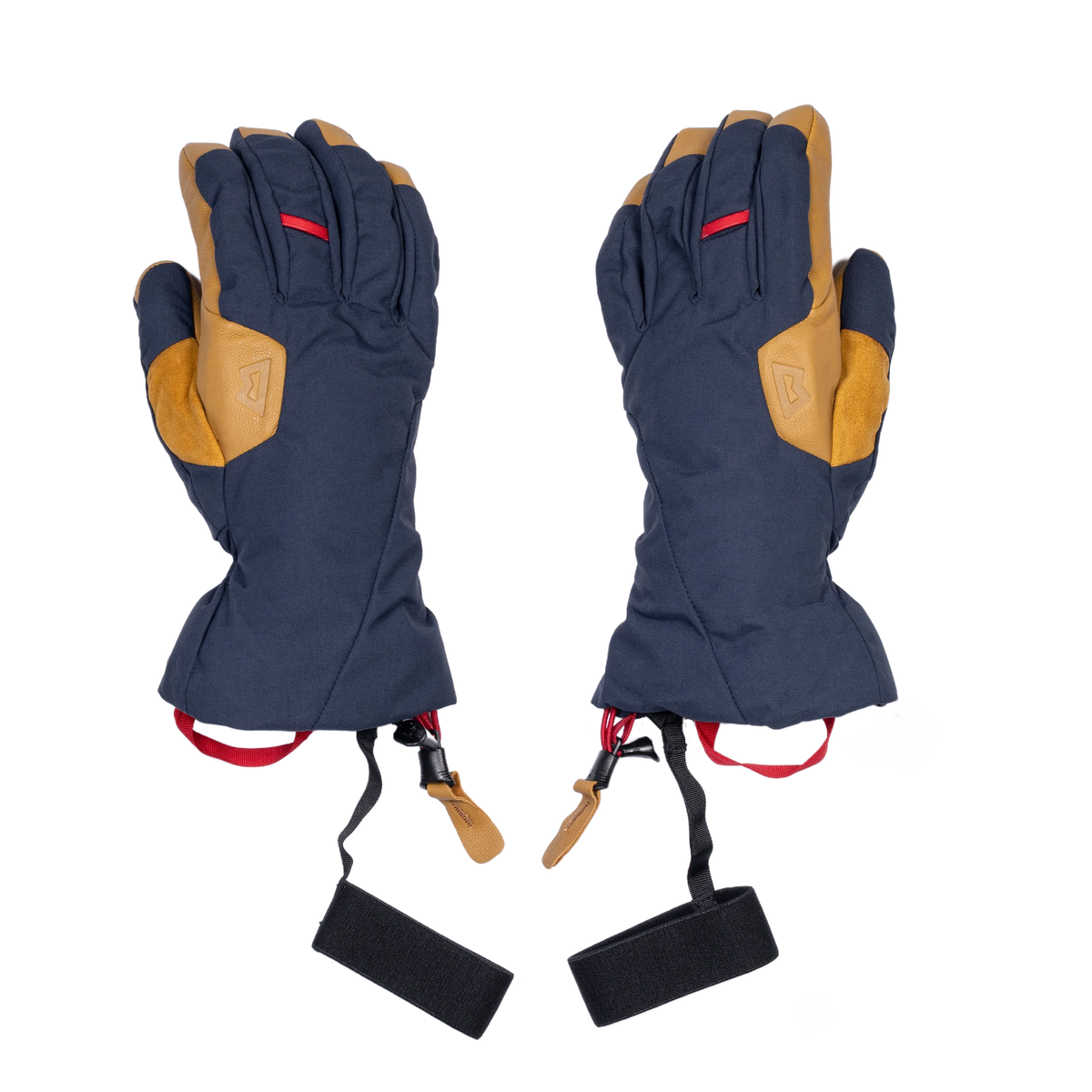 Mountain Equipment Guide Women's Glove in Cosmos/Tan - front view showing 160D Nylon Oxford outer fabric