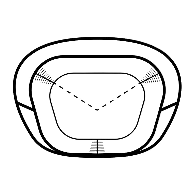 Mountain Equipment Helium GT 400 Sleeping Bag specification diagram showing four-baffle anatomically shaped and offset foot box construction for focused warmth