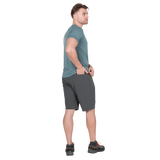 EXOLITE 210 stretch softshell fabric detail on Mountain Equipment Ibex Mountain Men's Short in Anvil Grey