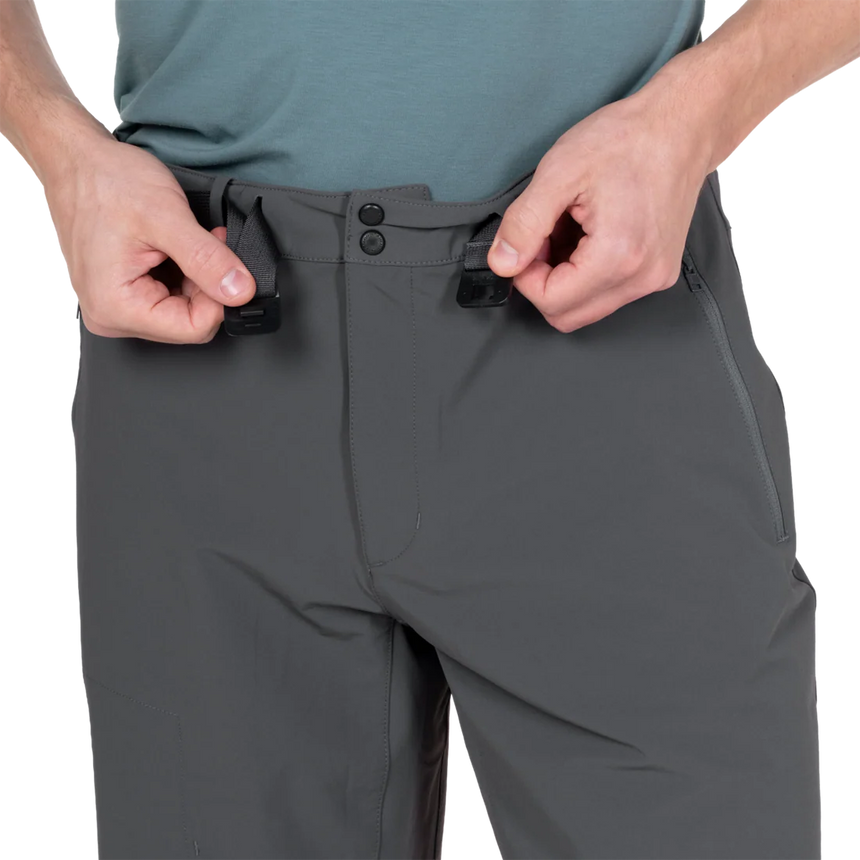 Mountain Equipment Ibex Mountain Men's Short in Anvil Grey - flat lay product shot