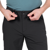 Mountain Equipment Ibex Mountain Men's Short in Black - flat lay product shot