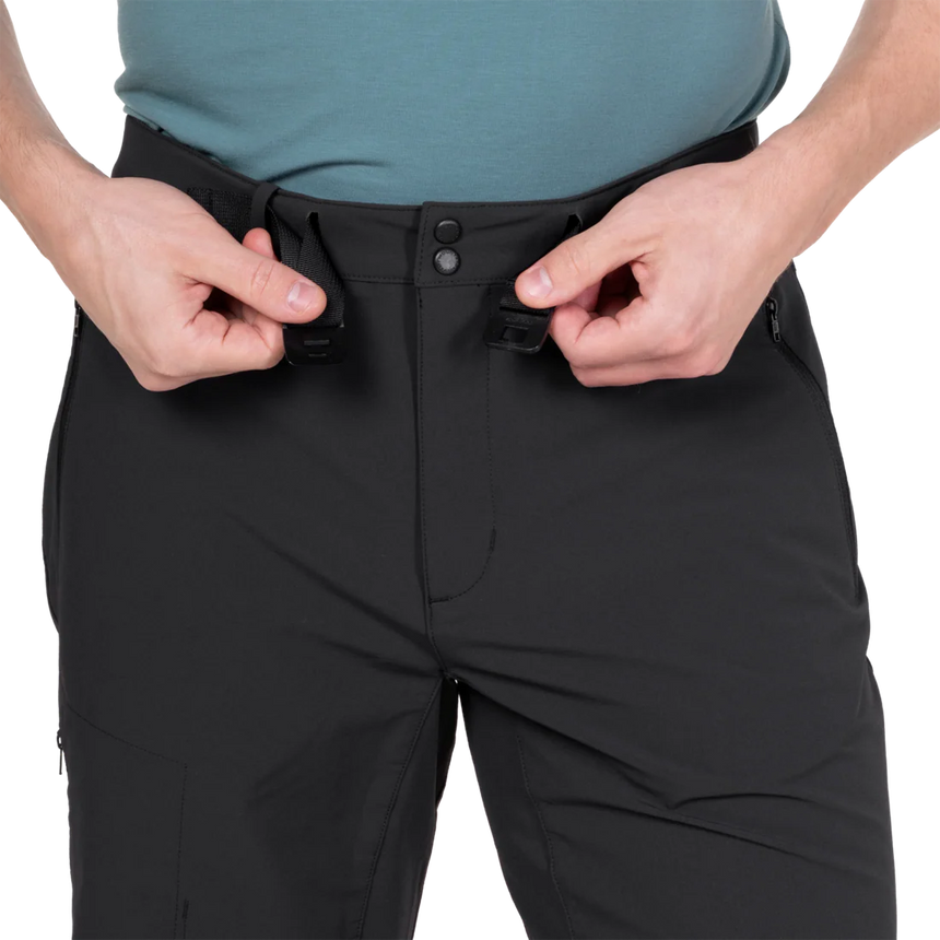 Mountain Equipment Ibex Mountain Men's Short in Black - flat lay product shot