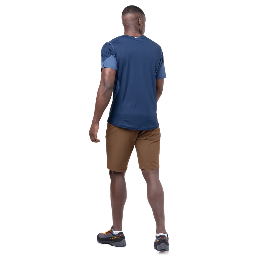 Mountain Equipment Ibex Mountain Men's Short in Desert Palm - back view showing rear zip pocket