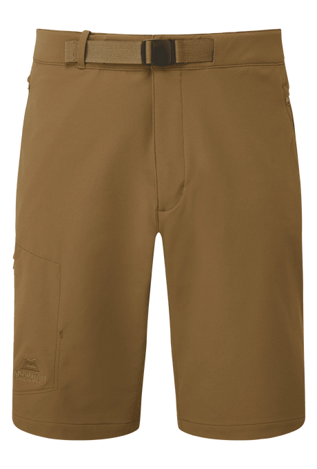 Mountain Equipment Ibex Mountain Men's Short in Desert Palm - front view showing integrated belt and zip pockets
