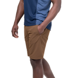 Mountain Equipment Ibex Mountain Men's Short in Desert Palm - left side view showing thigh pocket