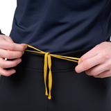 3/4 length hem detail on Mountain Equipment Jorasses Lite Men's 3/4 Tight in Black designed for use with ski boots