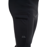 246 g/m² stretch Powerfleece brushed back fabric detail on Mountain Equipment Jorasses Lite Men's Tight in Black