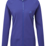 Mountain Equipment Jorasses Lite Women's Jacket in Clematis - front view showing 246 g/m² Powerfleece fabric and regular fit