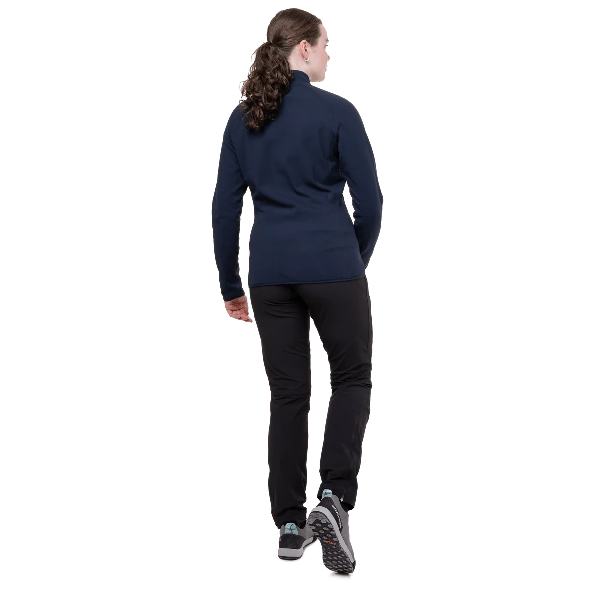Mountain Equipment Jorasses Lite Women's Jacket in Cosmos - open front view showing interior construction and regular fit