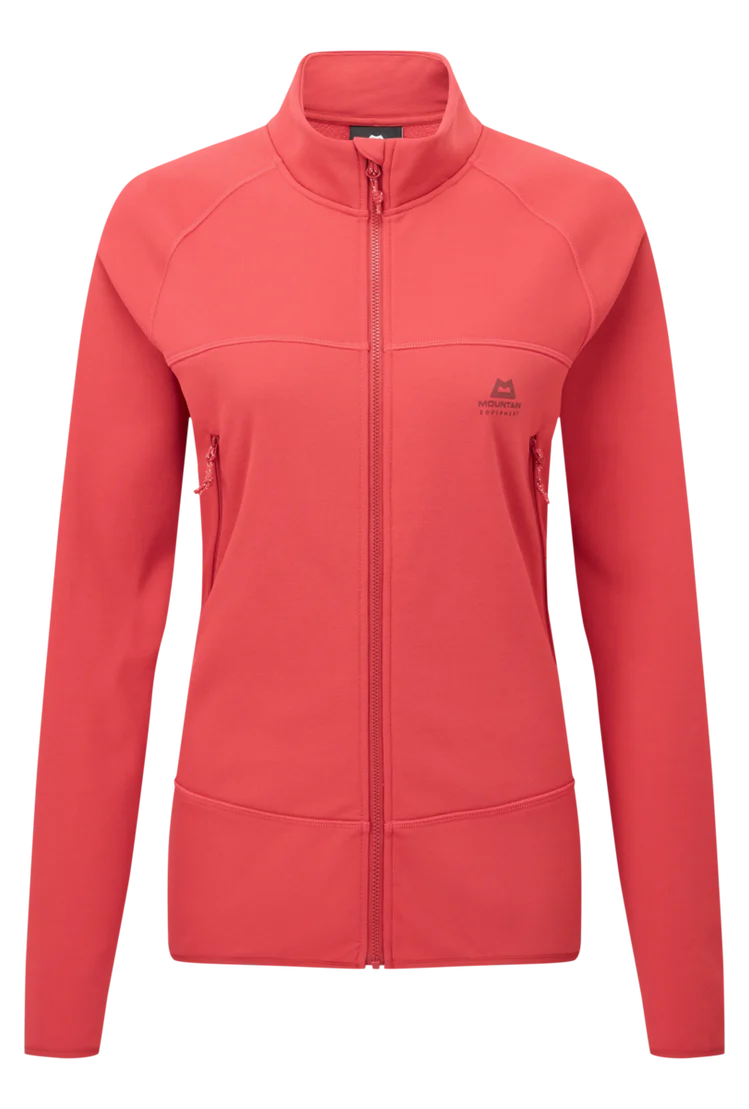 Mountain Equipment Jorasses Lite Women's Jacket in Rosewood - front view showing 246 g/m² Powerfleece fabric and regular fit