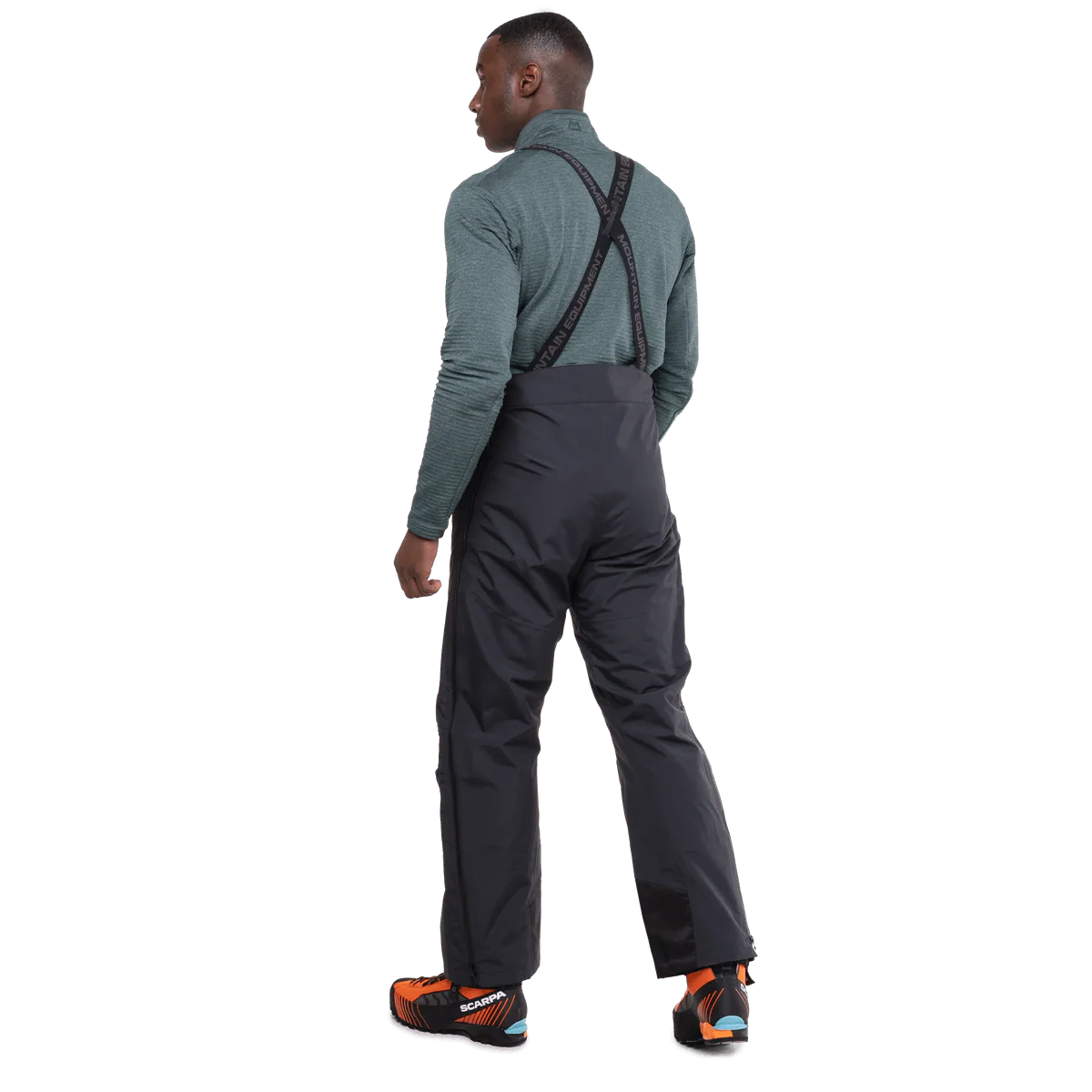 Mountain Equipment Karakoram Mountain Men's Pant in Black - right side view showing alpine fit