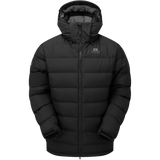 Mountain Equipment Lightline Eco Men's Jacket in Black - front view showing Drilite Loft 50D outer and zip-off Mountain Insulated Hood