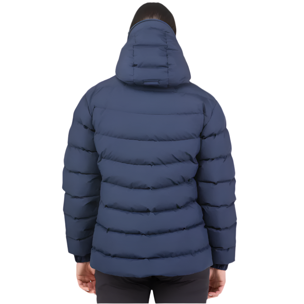 Mountain Equipment Lightline Eco Women's Jacket in Cosmos - side view showing dual drawcord hem and adjustable cuffs