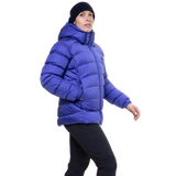 Mountain Equipment Lightline Women's Jacket in Clematis - back view showing stitch-through baffle construction and Mountain fit
