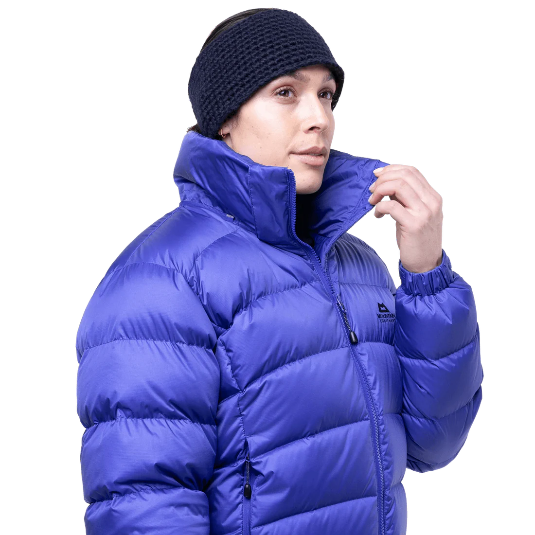 Zip-off Mountain Insulated Hood detail on Mountain Equipment Lightline Women's Jacket in Clematis