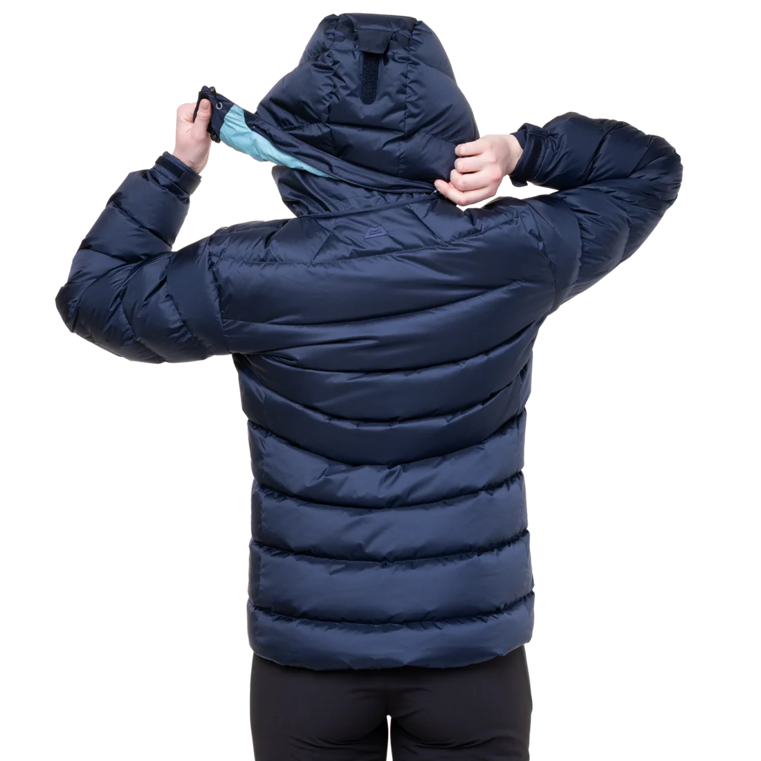 Zip-off Mountain Insulated Hood detail on Mountain Equipment Lightline Women's Jacket in Cosmos