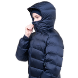 Mountain Equipment Lightline Women's Jacket in Cosmos - side view showing dual tether hem drawcords and adjustable elasticated cuffs
