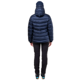 2-way YKK moulded centre front zip detail on Mountain Equipment Lightline Women's Jacket in Cosmos