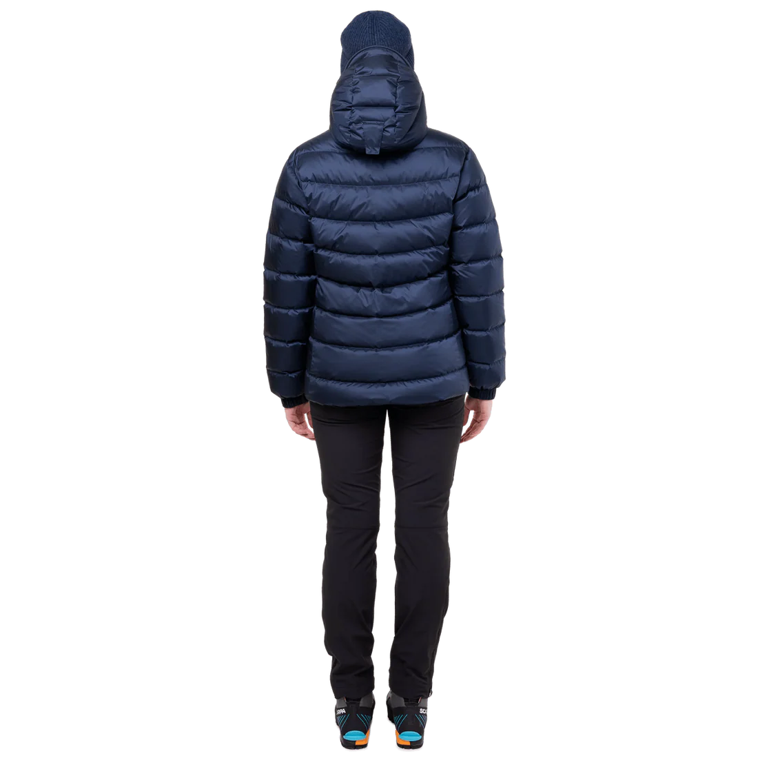 2-way YKK moulded centre front zip detail on Mountain Equipment Lightline Women's Jacket in Cosmos