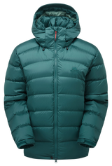 Mountain Equipment Lightline Women's Jacket in Deep Teal - front view showing Drilite Loft outer and zip-off Mountain Insulated Hood