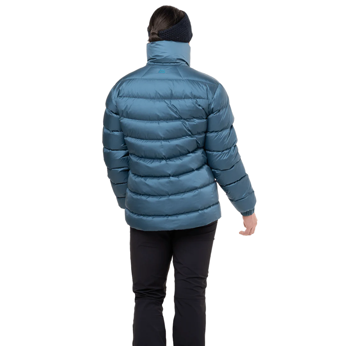 Zip-off Mountain Insulated Hood detail on Mountain Equipment Lightline Women's Jacket in Stellar Blue